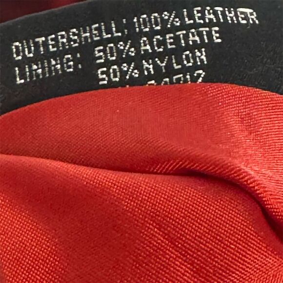 VTG New Yorker Red Embossed Leather Skirt 7 High Waist Midi Mob Wife 80s Retro - Picture 8 of 8